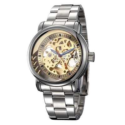 Мужские наручные часы-скелетоны из нержавеющей стали | Наручные часы