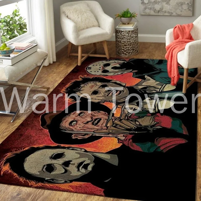 

Коврики с персонажами из фильма «ужасы», мягкий ковер для спальни, гостиной, для Хэллоуина, нескользящий, для любителей фильмов