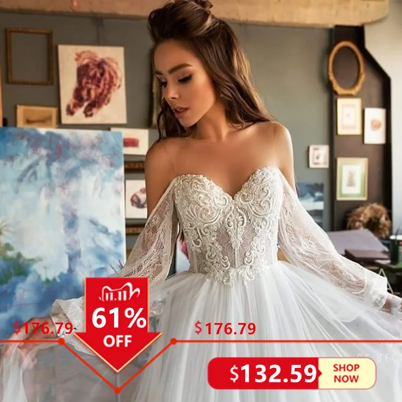 Элегантное богемное кружевное пляжное свадебное платье 2021 Свадебные платья с