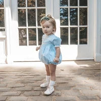 baby girl handmade embroidered rompers newborn smocked jumpsuit infant one piece smocking romper summer toddler girls outfit