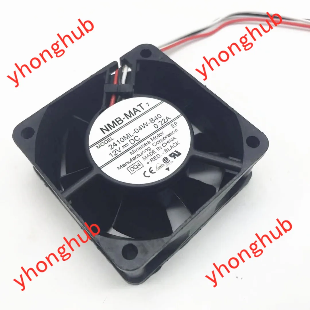 NMB MAT 2410ML 04W B40 BQ4 Сервер охлаждающий вентилятор DC 12V 0.22A 60x60x25 мм 3 провода|Кулеры и