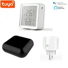 Умный Wi-Fi датчик температуры и влажности Tuya с интеллектуальным разъемом универсальный пульт дистанционного управления для дома 