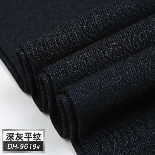 9619 dark grey Высококачественные модные утепленные мужские брюки классические деловые повседневные Прямые брюки свободный костюм брюки с высокой талией мужские брюки - Цвет: 9619 dark grey