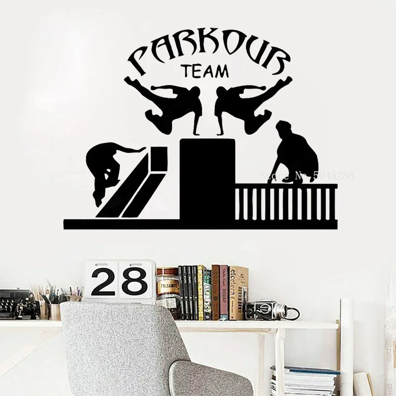 Паркур Наклейка на стену Freerunning экстремальный спорт наклейка ваше имя заказ