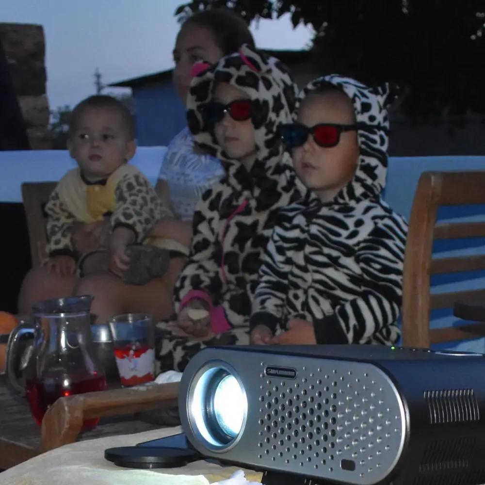Светодиодный проектор TORA DOLA с красно синими 3D очками поддержка проекторов