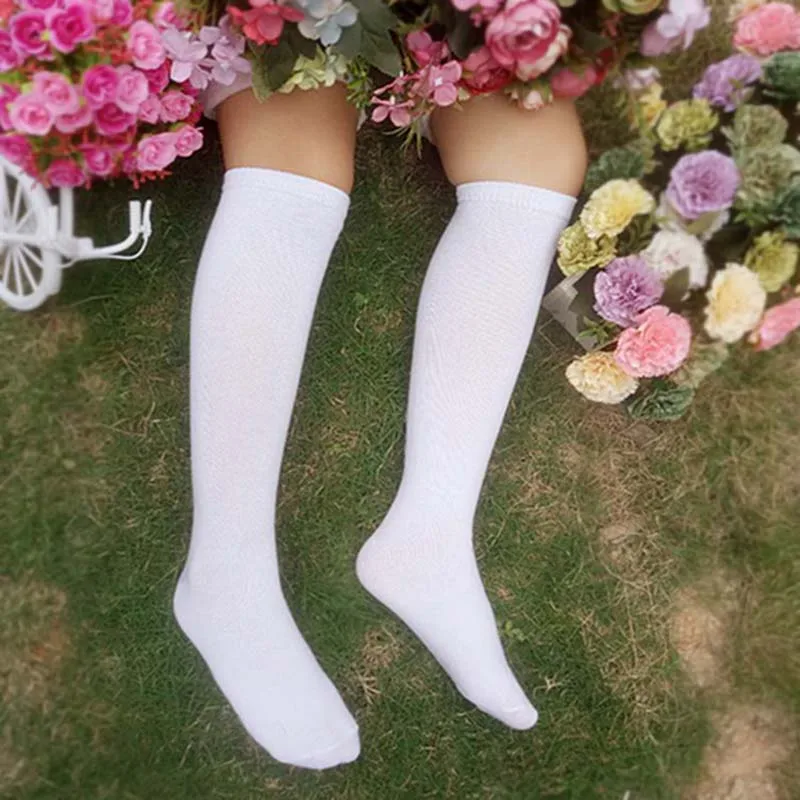 Комплект из 2 предметов хлопковые чулки по колено для маленьких девочек милые