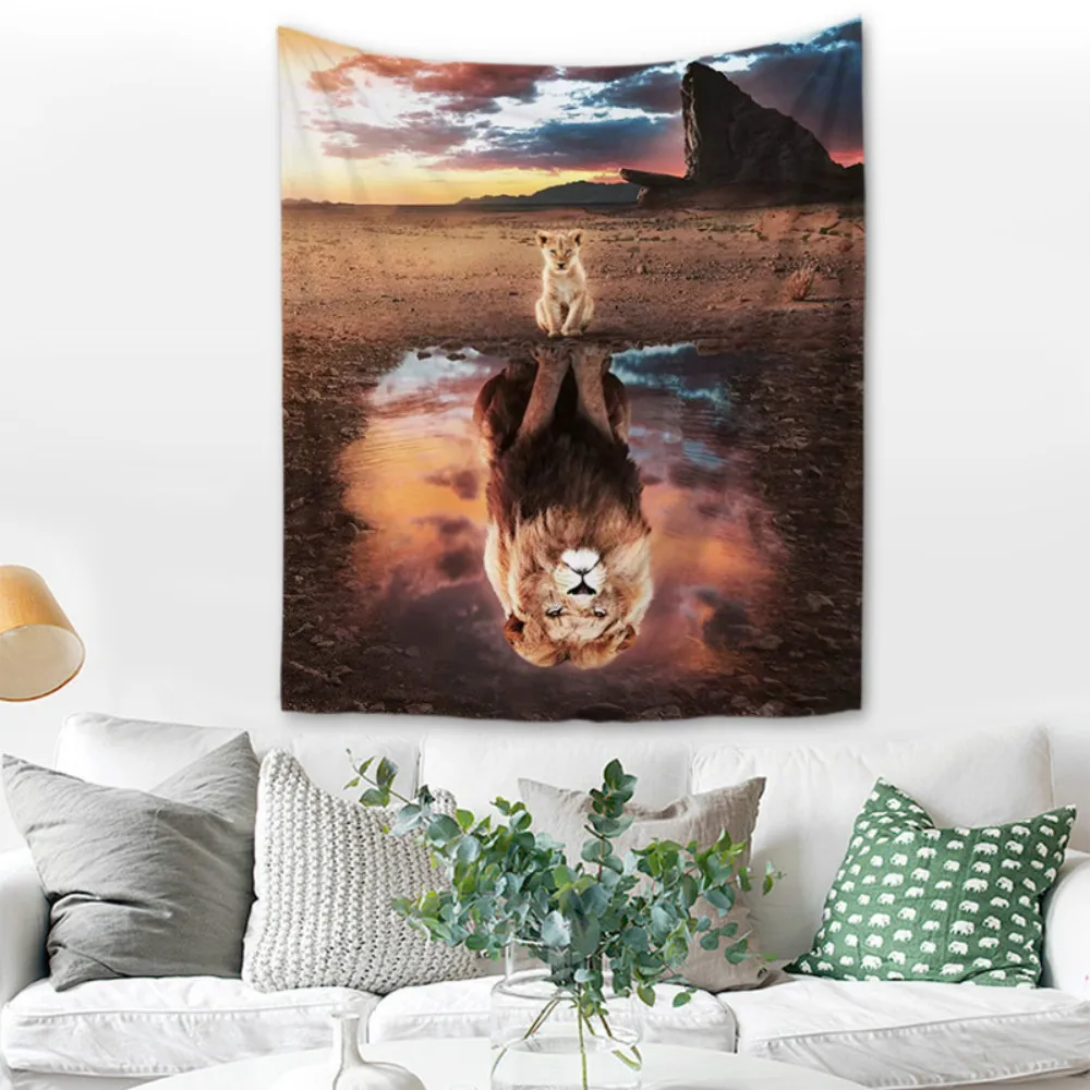 Гобелен INS в скандинавском стиле Ветер волка настенное украшение для дома