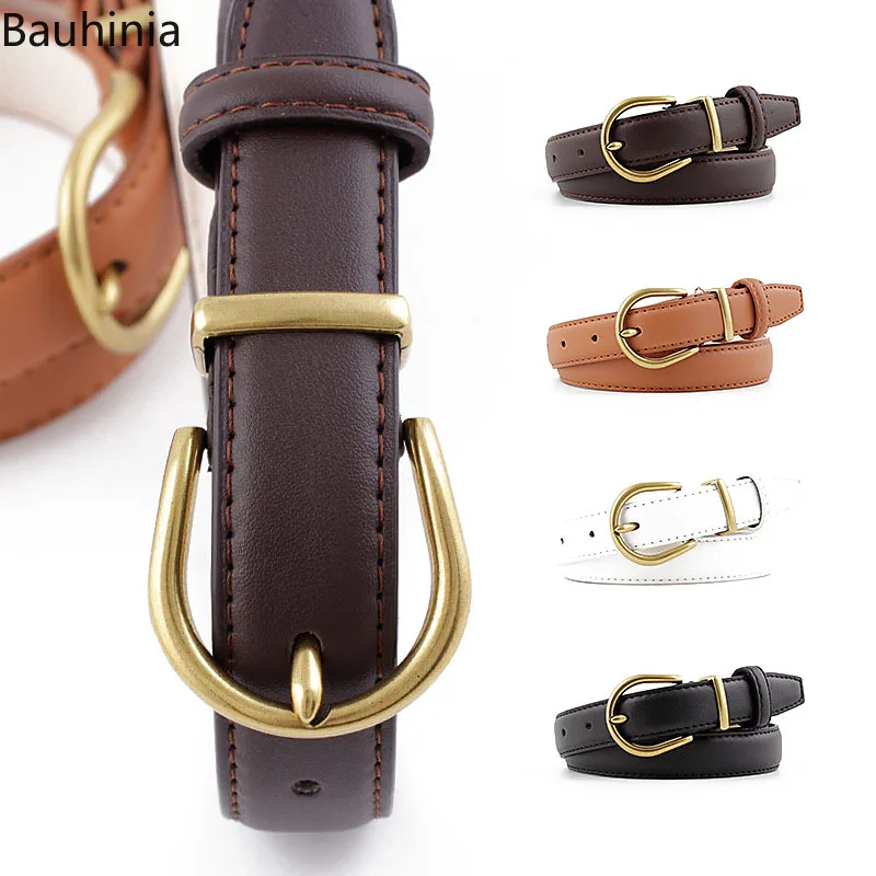 

1PCS 110*2.3CM Artificial Leather Womens Belt Pin Vintage Waist Belt 2020 New High Quality Ladies Jean Belts