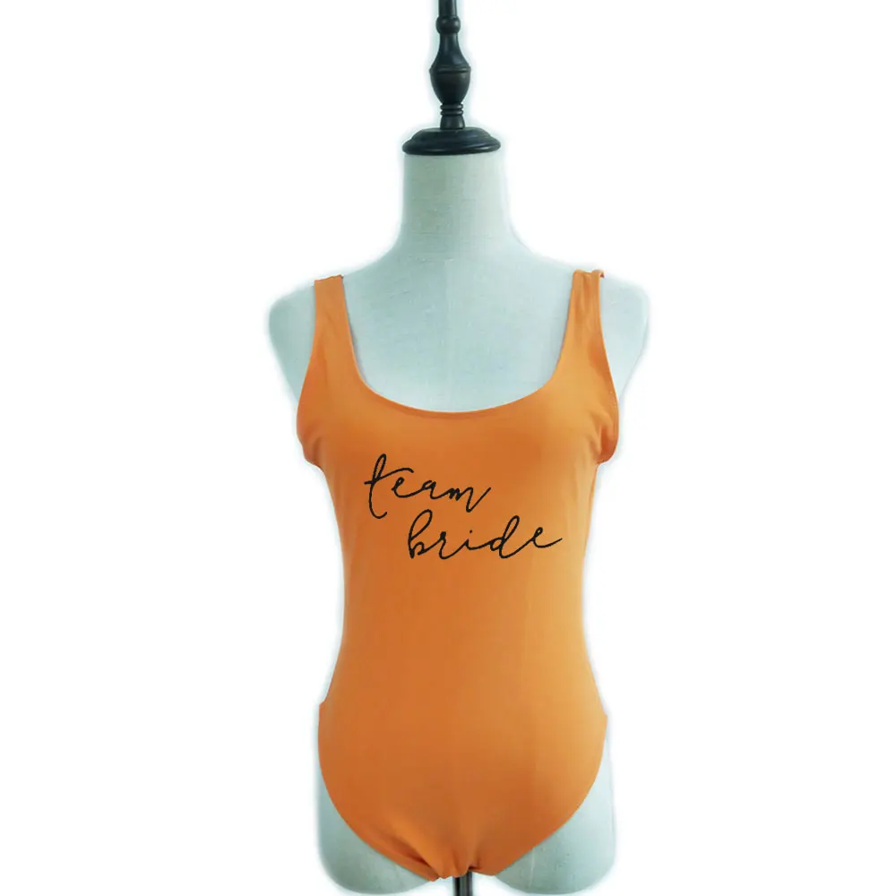 2021 Команда Невесты Женский цельный купальник для свадьбы сексуальный летний