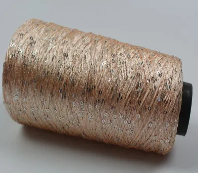 Уникальная натуральная шелковая пряжа с пайетками Красивая для вязания 50 г/лот