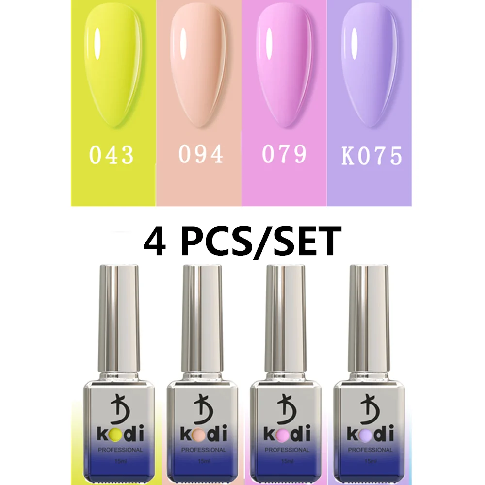 

KODI 12ml 4/6PCS Nail Gel Polish Set Nail Kit Sets Color Glitter Holographics Soak Off UV Gel Nail Varnish For Nail Art Gel