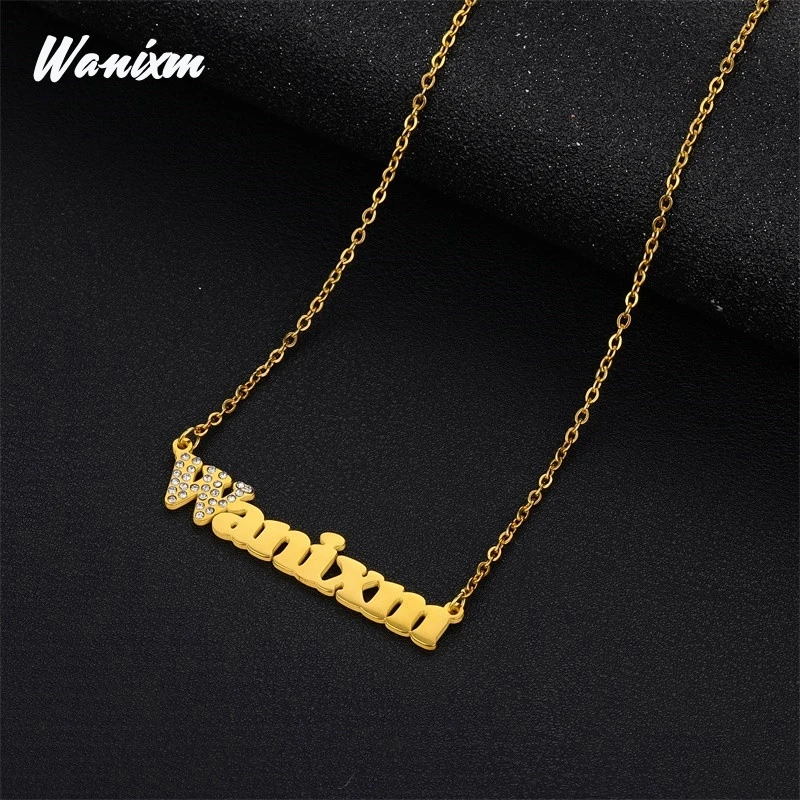 Ожерелье с именем влюбленных на заказ персонализированные подвески буквами