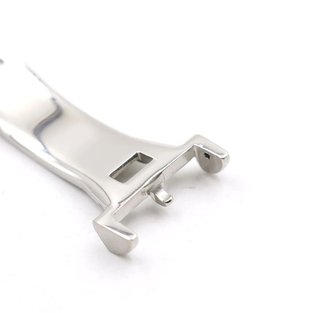 ARLYWET 18mm Watch Band Deployment Clasp Strap Buckle Stainless Steel Silver Watch Accessories For IWC