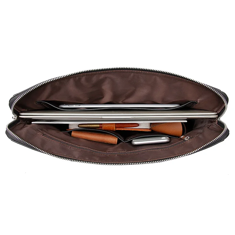 

Solid Men Large Genuin Leather Bag Mens Leather Laptop Bag 14 Maletines Hombre Cuero Male Business Briefcase