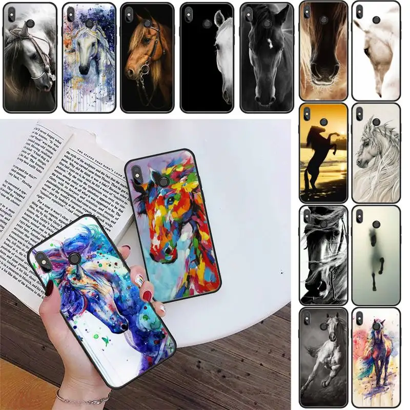 

Watercolor horse Running Horses Phone Case For Xiaomi Redmi 4X 5Plus 6A 7 7A 8 8A Redmi Note 4 5 7 8 9 Note 8T 8Pro 9Pro
