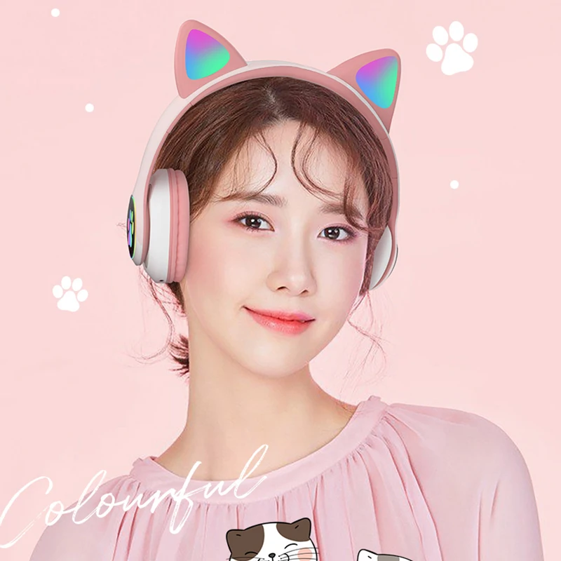 Лампа-вспышка VAORLO с милой кошкой Bluetooth стерео микрофоном поддержка TF-карты