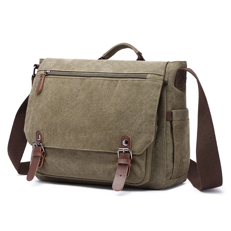 

Large Canvas Bags Shoulder Crossbody Laptop Books School Bags Satchel Vintage Classic Retro Strong Durable Designer High Quality