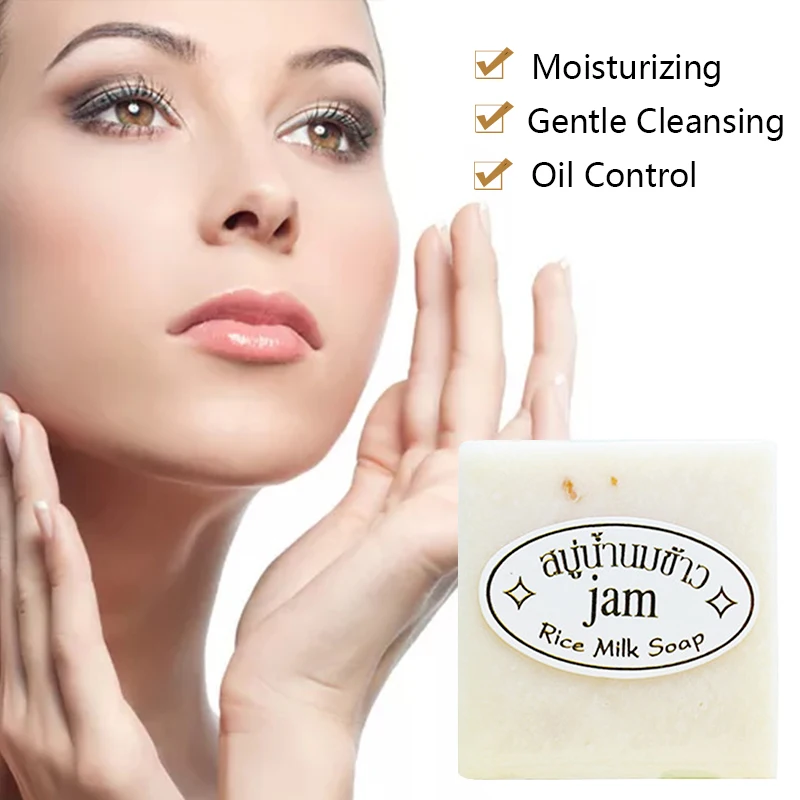 Hand Soap Thailand Jasmine Rice Handmade Collagen Skin Whitening Bathing Tool Milk Bleaching Agents Acne TSLM1 | Красота и здоровье