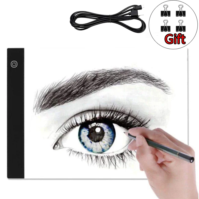 

А4 светодиодный светильник для алмазной живописи светодиодная Трассировка коврик для рисования цифровой планшет с USB кабелем питания для д...