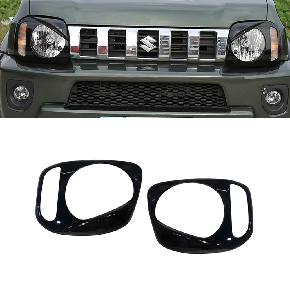 

fog Lamp Hoods for Suzuki jimny Car Front Headlight Light Cover for Suzuki jimny 2010-2015 Accessories Styling ABS Black
