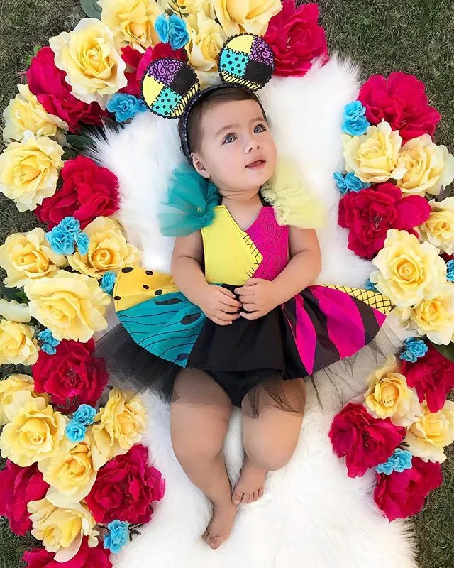 2020 для новорожденных маленьких девочек Комбинезон платье летнее с принтом