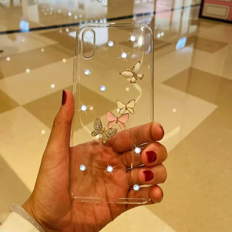 

Rhinestone Phone Case For Xiaomi Poco X3 NFC M3 X2 F2 Pro F1 Luxury 3D Bling Crystal Case For Xiaomi Mi 10T Lite 8 9T Pro Cover