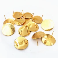 sixty towfish 50 pieces diy earrings jewelry accessories 20 mm gold color brushed back welding pin and welding stud earrings