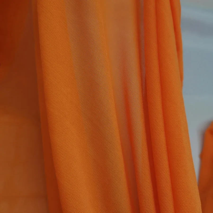 Orange Спандекс, 4 способа растягивания, мягкая нейлоновая сетчатая ткань, мягкая подкладка, нижнее белье, чулки для косплея, трикотажная сетка, сделай сам - Цвет: Orange