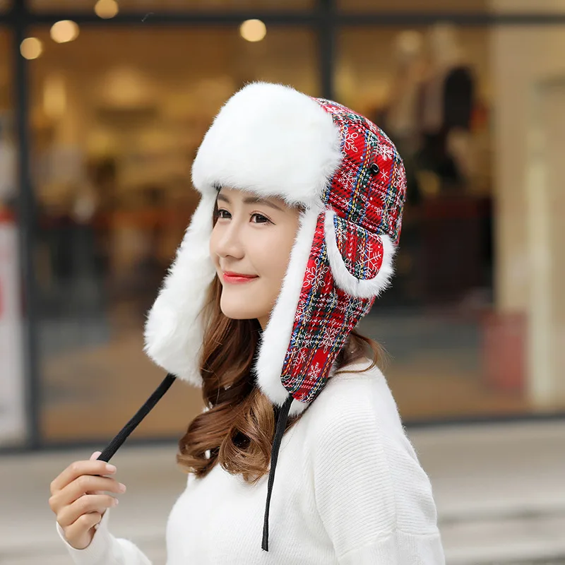 Зимние головные уборы для мужчин и женщин рождественские бини шапка с наушниками