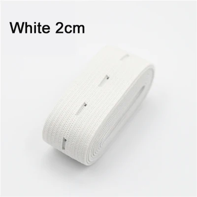18 мм регулируемая эластичная лента для пуговиц эластичная лента s детская лента для материнства Резиновая лента для беременных Швейные аксессуары 1 м - Цвет: white 20mm