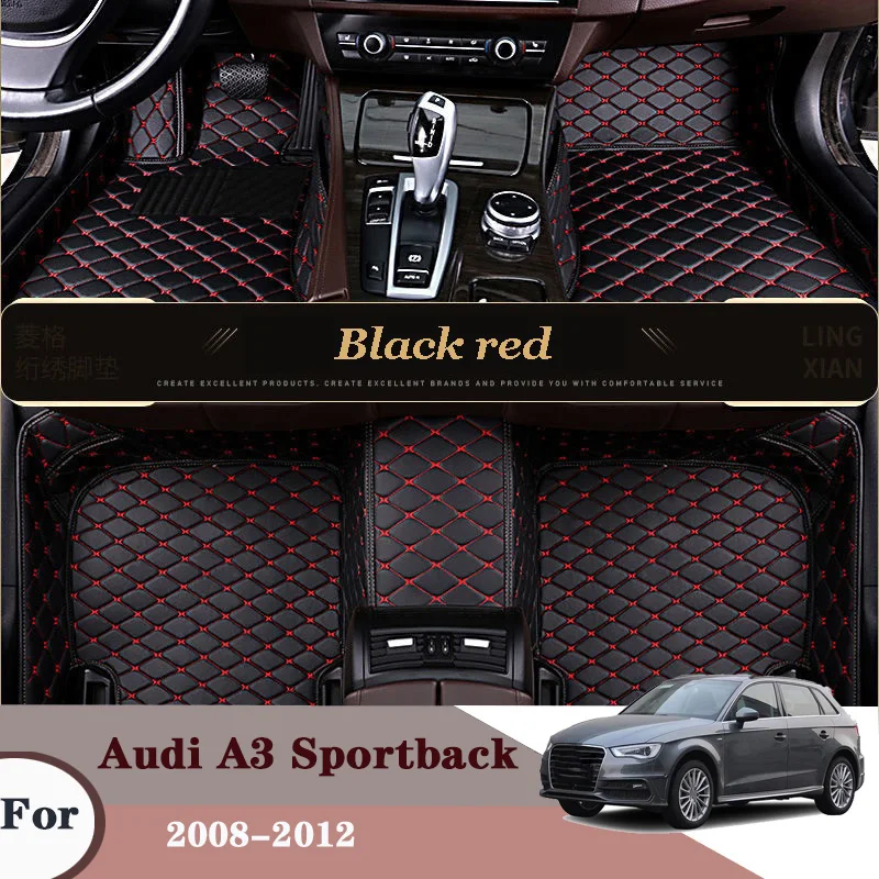 

Автомобильные коврики для Audi A3 Sportback 2012 2011 2010 2009 2008, автомобильные коврики, автомобильные аксессуары для интерьера, запчасти, накладки на ножки на заказ