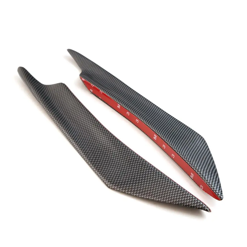 

4pcs Carbon Fiber Car Bumper Fin Canard Splitter Diffuser Valence Spoiler Lip