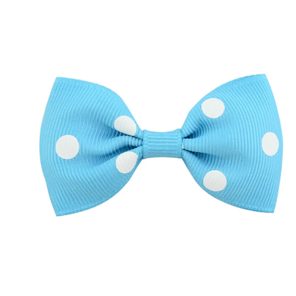

20Pcs Baby Girls Dot Hair Bows Band Boutique Alligator Clip Grosgrain Ribbon happy