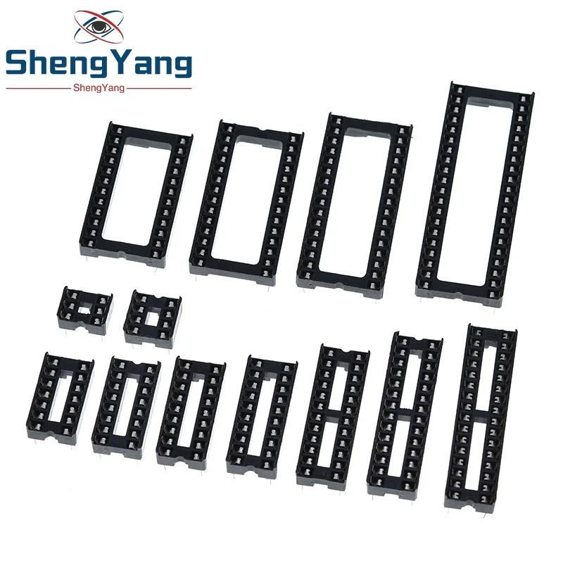 10 шт. IC seat 6P/8 P/14P/16P/18P/20P/24P/28 P DIP IC адаптер, Тип припоя, 28-контактный узкий корпус, стандартное MCU сиденье 24 контакта