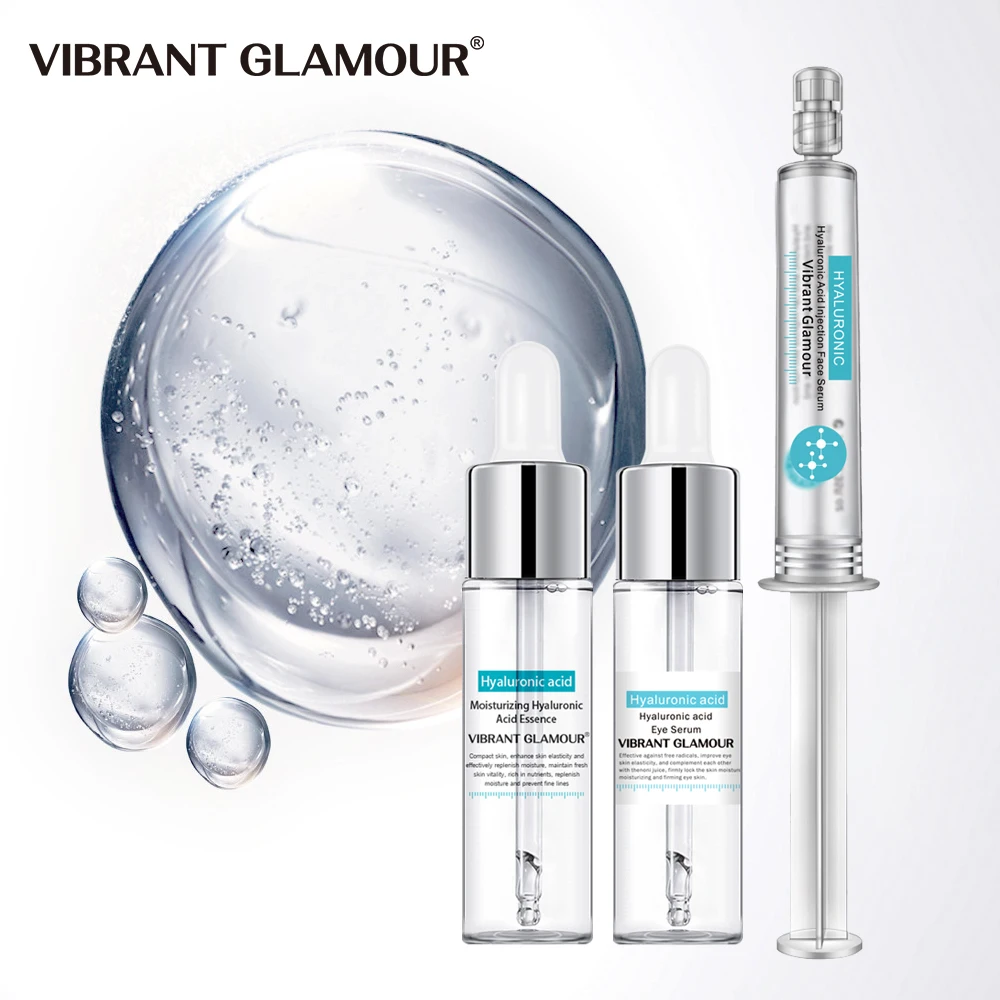 Яркий гламурный набор гиалуроновой кислоты сыворотка для лица увлажняющая