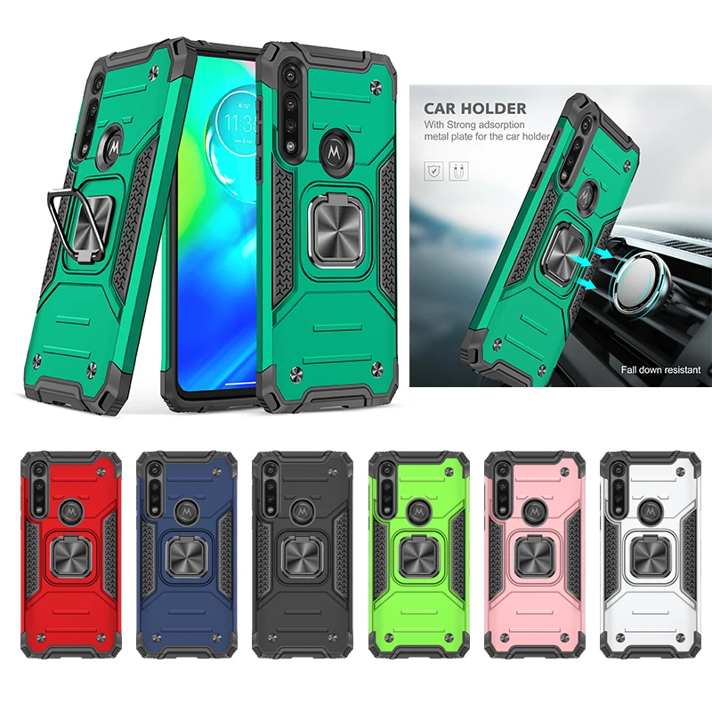 

Case For Motorola G8 Power lite Case Shockproof Armor Cover For Moto G7 Power G8 PLAY Plus G Funsion Magnetic ring Holder Case