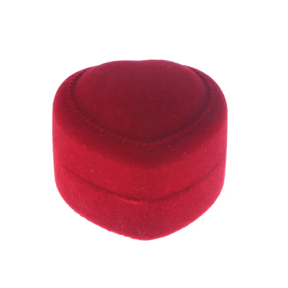 

1 Pcs Red Engagement Heart Shape Ring Box Wedding Earring Store Jewelry Display Gift Proposal Ring Gift Box Wholesale