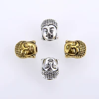 10pcs bag wholesale buddha head space bracelet accessories charm yoga beads suitable for diy making jewelry accessories