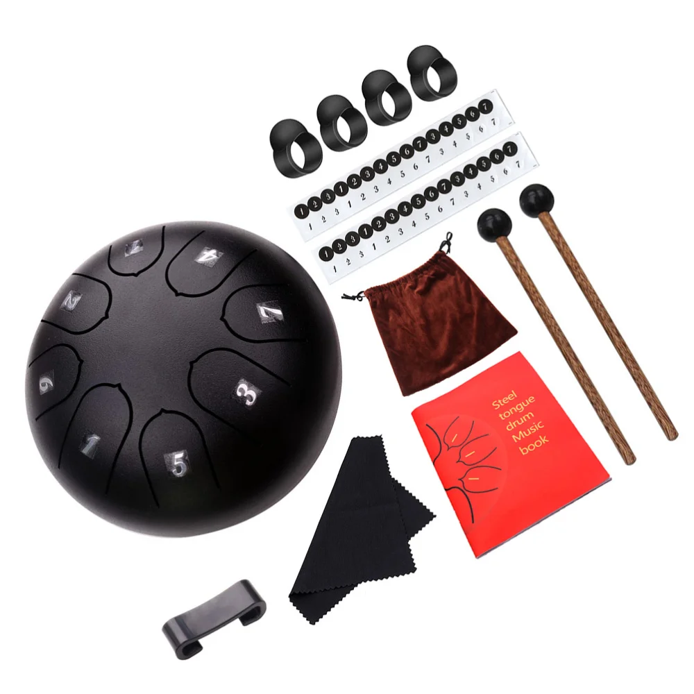

13Pcs Steel Tongue Drum Kit 6 Inches 8-Tones Drum Percussion Instrument Gift