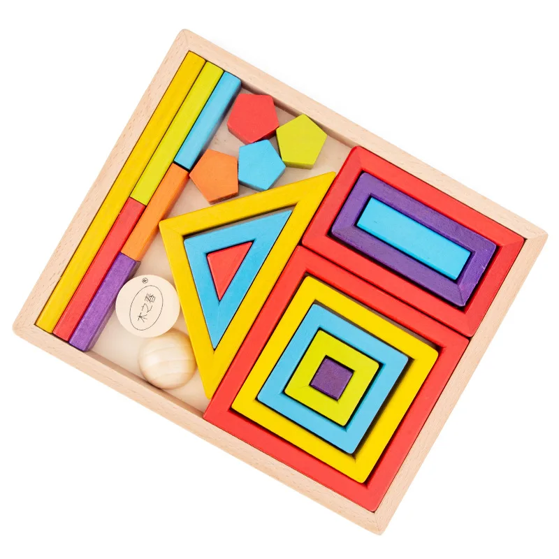 Монтессори скандинавские Обучающие Укладчики деревянные игрушки