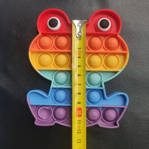Радужный фиджет-антистресс, сжимаемые игрушки для детей, сжимаемая сенсорная игра антистресс, ручной простой фиджет-фиджет, расслабляющая игрушка-лягушка