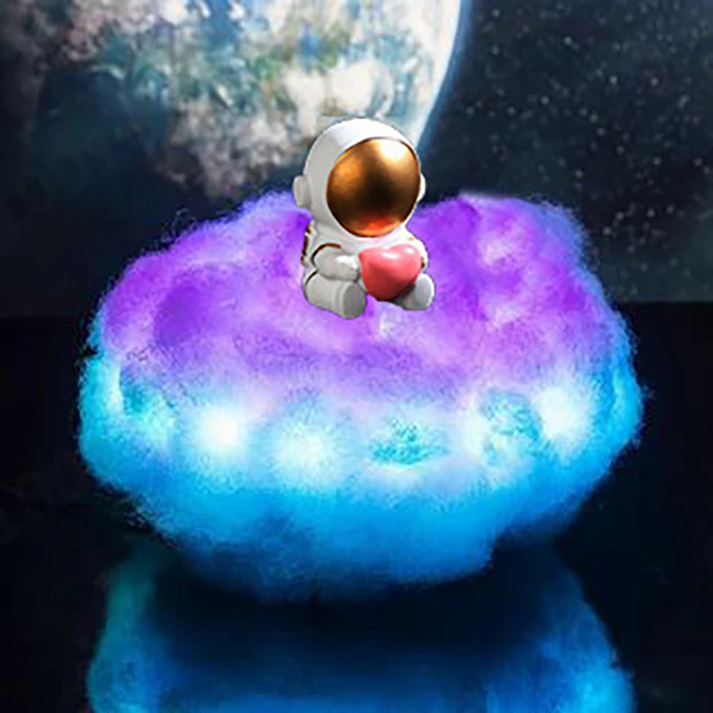 

Space Astronaut LED Lamp Night Light Cloud 3D Rainbow USB Effect Colorful Gift Kids Home Bedroom Decoration Switch Night Lamp