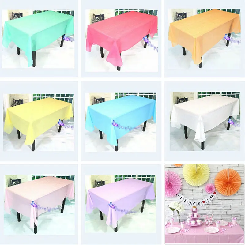 Disposable Tablecover Table Cloth Party Supplies Tableware Birthday Wedding Toalha De Mesa Kitchen Christmas Tablecloth | Дом и сад