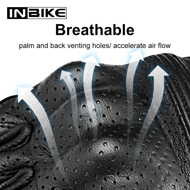 Мотоциклетные Перчатки INBIKE перчатки из козьей кожи защитная Экипировка