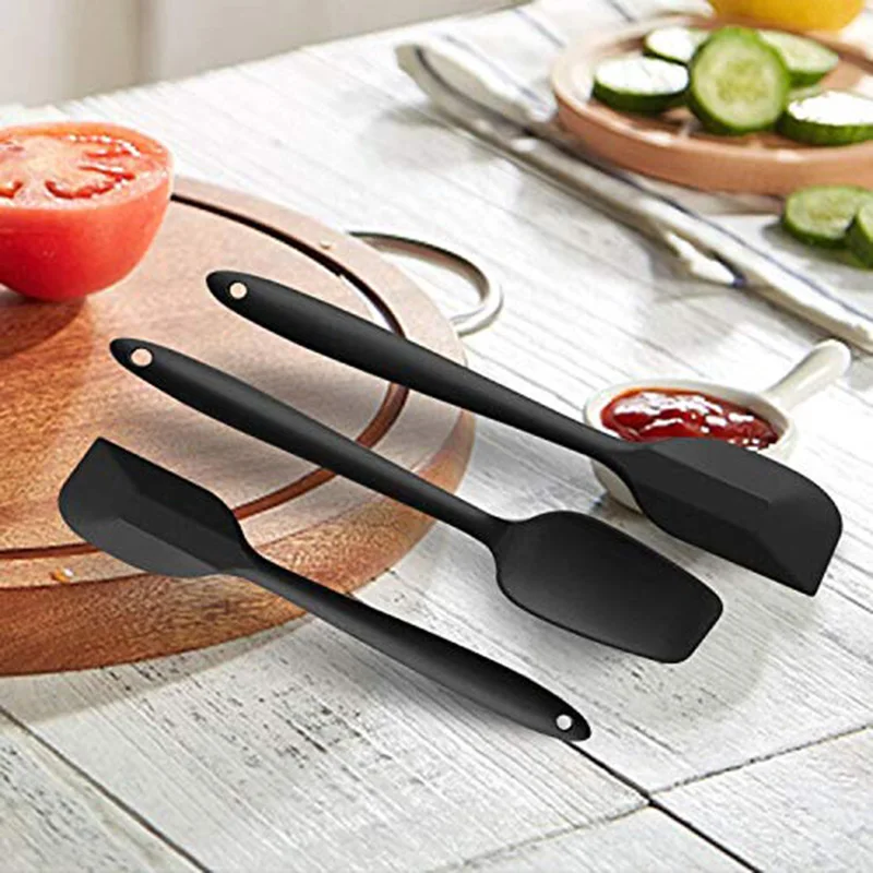 

3Pcs Heat Resistant Silicone Cooking Tools Kitchen Utensils Set Baking Pastry Tools Spatula Spoon Turner Accessories