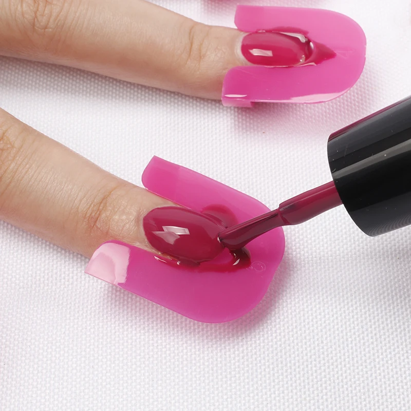 BearPaw 26 шт. многоразовые трафареты для лака ногтей розовый гель изогнутая форма