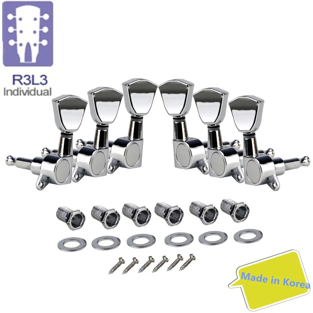 Набор из 6 шт. 3 левых правого станка тюнеры ключи для настройки хромированные 3L3R