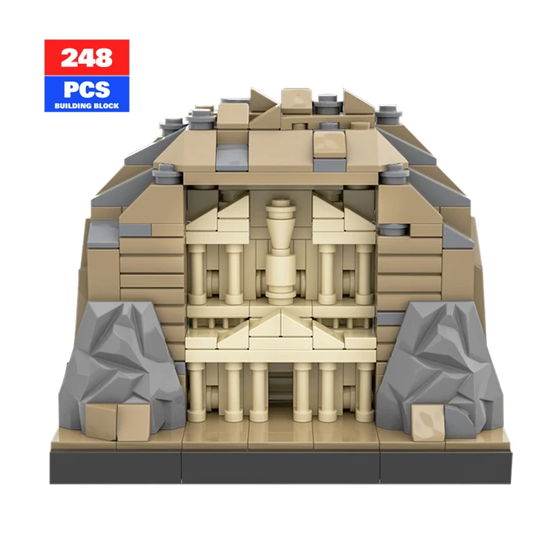 

MOC Architecture Ideas Historic Site Ancient City of Petra Jordan Landmarks Building Blocks Set Educational Toys Holiday Gift