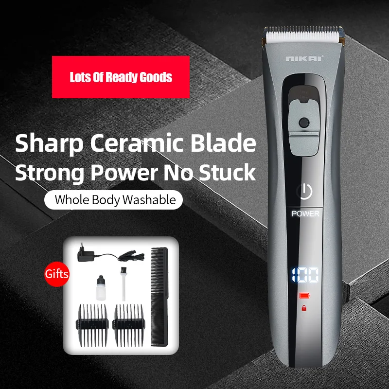 Waterproof men professional hair trimmer beard cordless adjustable clipper electric cutting machine haircut | Бытовая техника