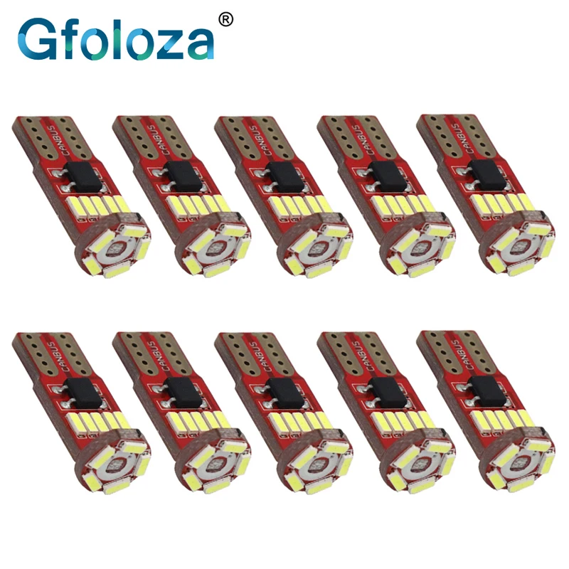 Лампы Gfoloza светодиодсветодиодный W5W 168 194 T10 4014 15-SMD 10 шт. лампы для освещения салона